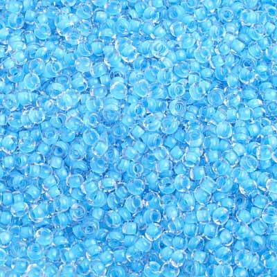 Preciosa Seedbead 10/0 - SB42040S Colorlined Blue Turquoise Terra Color Strung