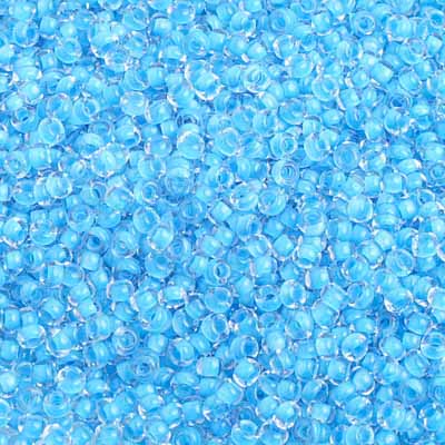 Preciosa Seedbead 10/0 - SB42040 Colorlined Blue Turquoise Terra Color