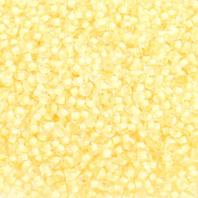 Preciosa Seedbead 10/0 - SB42041 Colorlined Pale Yellow Terra Color