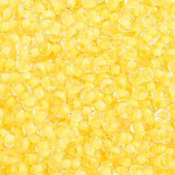 Preciosa Seedbead 10/0 - SB42042 Colorlined Yellow Terra Color