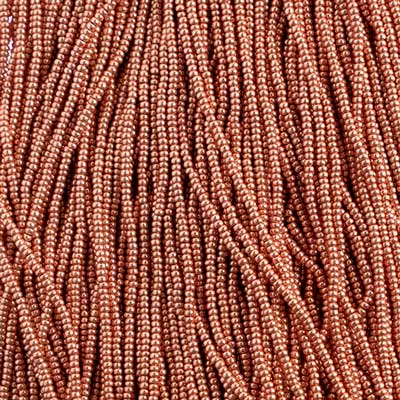 Preciosa Seedbead 10/0 - SB42048S Chalk Terra Metallic Light Copper