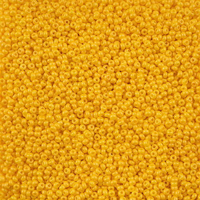 Preciosa Seedbead 10/0 - SB42101 Chalk PermaLux Dyed Dark Yellow