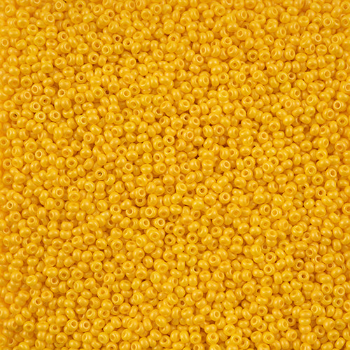 Preciosa Seedbead 10/0 - SB42101 Chalk PermaLux Dyed Dark Yellow