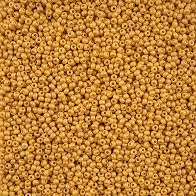 Preciosa Seedbead 10/0 - SB42102 Chalk PermaLux Dyed Yellow-Brown