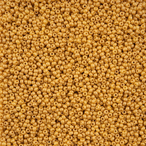 Preciosa Seedbead 10/0 - SB42102 Chalk PermaLux Dyed Yellow-Brown