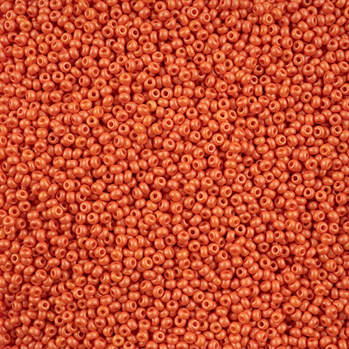 Preciosa Seedbead 10/0 - SB42103 Chalk PermaLux Dyed Orange