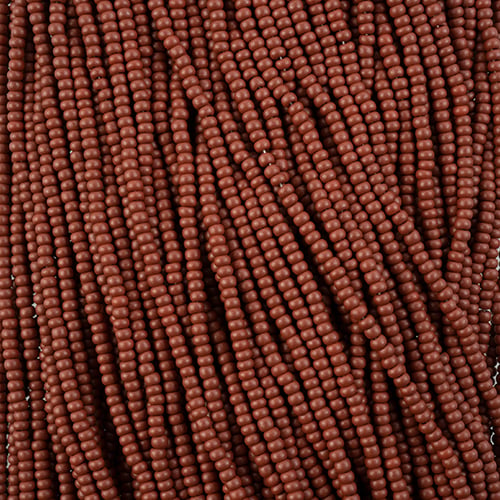 Preciosa Seedbead 10/0 - SB42106S Chalk PermaLux Dyed Brown Strung