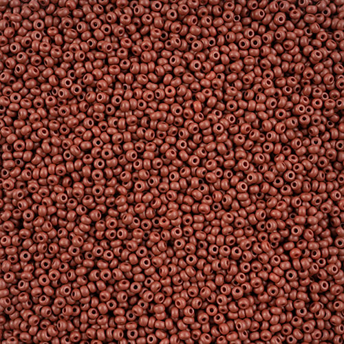 Preciosa Seedbead 10/0 - SB42106 Chalk PermaLux Dyed Brown