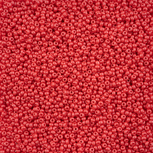 Preciosa Seedbead 10/0 - SB42107 Chalk PermaLux Dyed Red