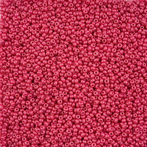 Preciosa Seedbead 10/0 - SB42110 Chalk PermaLux Dyed Fuchsia