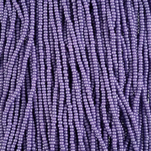 Preciosa Seedbead 10/0 - SB42113S Chalk PermaLux Dyed Lavender Strung