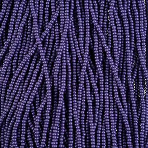 Preciosa Seedbead 10/0 - SB42114S Chalk PermaLux Dyed Dark Violet Strung