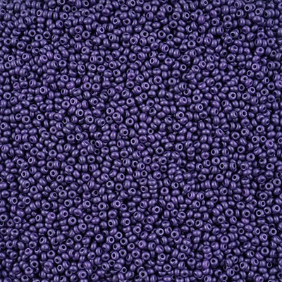 Preciosa Seedbead 10/0 - SB42114 Chalk PermaLux Dyed Dark Violet