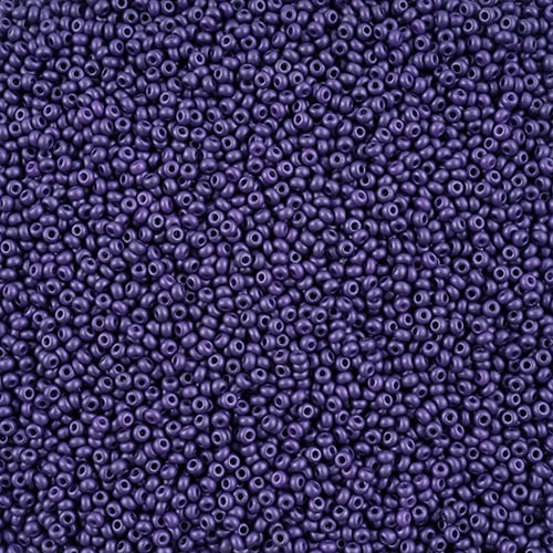 Preciosa Seedbead 10/0 - SB42114 Chalk PermaLux Dyed Dark Violet