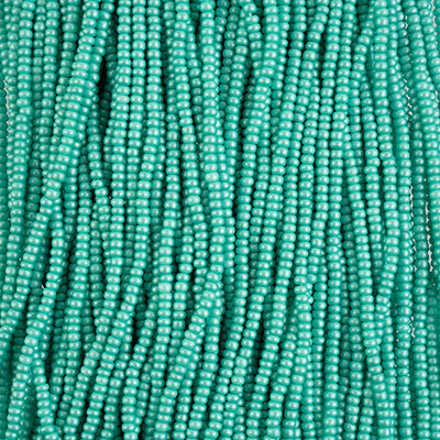 Preciosa Seedbead 10/0 - SB42115S Chalk PermaLux Dyed Mint Strung