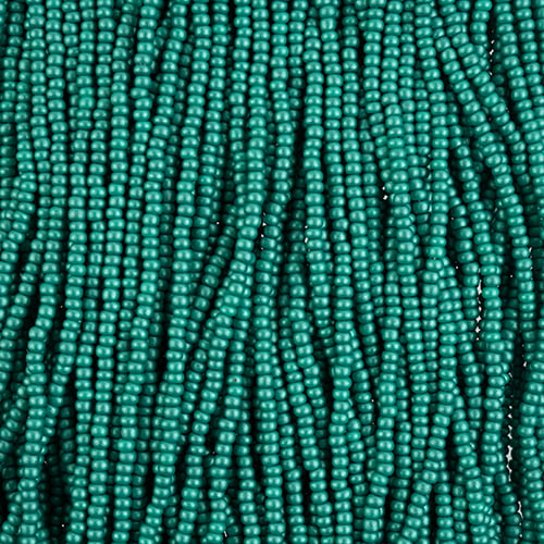 Preciosa Seedbead 10/0 - SB42116S Chalk PermaLux Dyed Sea Green Strung