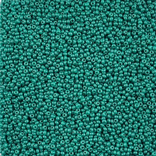 Preciosa Seedbead 10/0 - SB42116 Chalk PermaLux Dyed Sea Green