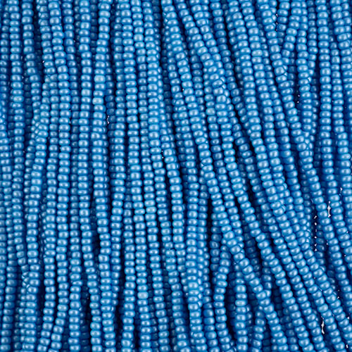 Preciosa Seedbead 10/0 - SB42119S Chalk PermaLux Dyed Light Blue Strung