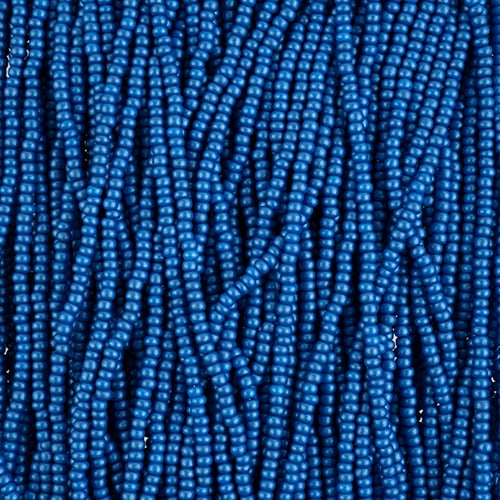 Preciosa Seedbead 10/0 - SB42120S Chalk PermaLux Dyed Blue Strung