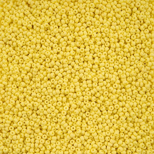 Preciosa Seedbead 10/0 - SB42122 Chalk PermaLux Dyed Light Yellow Matt