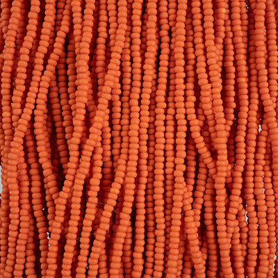 Preciosa Seedbead 10/0 - SB42125S Chalk PermaLux Dyed Orange Matt Strung