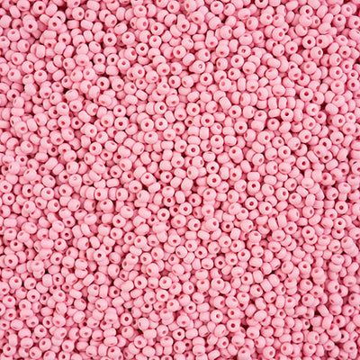 Preciosa Seedbead 10/0 - SB42131 Chalk PermaLux Dyed Light Pink Matt