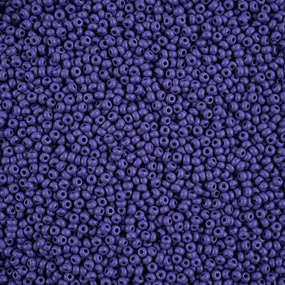 Preciosa Seedbead 10/0 - SB42136 Chalk PermaLux Dyed Dark Violet Matt