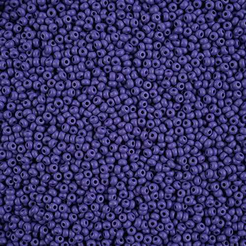 Preciosa Seedbead 10/0 - SB42136 Chalk PermaLux Dyed Dark Violet Matt