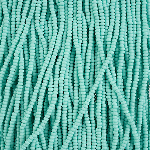 Preciosa Seedbead 10/0 - SB42137S Chalk PermaLux Dyed Mint Matt Strung