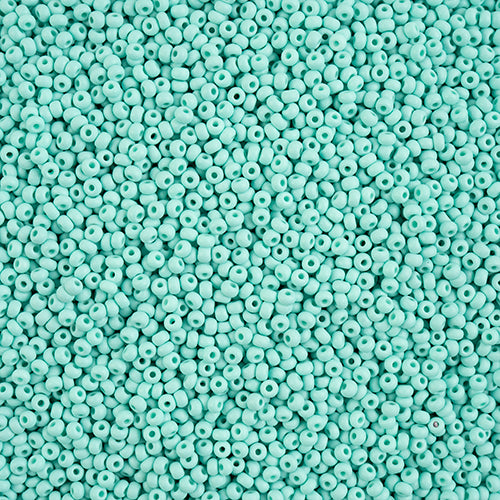 Preciosa Seedbead 10/0 - SB42137 Chalk PermaLux Dyed Mint Matt