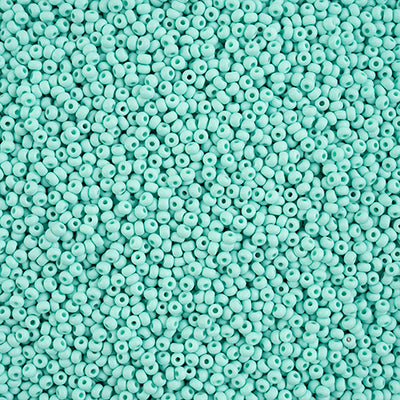 Preciosa Seedbead 10/0 - SB42137 Chalk PermaLux Dyed Mint Matt