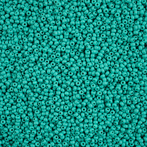 Preciosa Seedbead 10/0 - SB42138 Chalk PermaLux Dyed Sea Green Matt