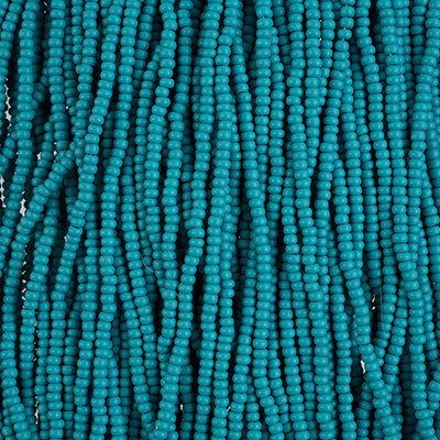 Preciosa Seedbead 10/0 - SB42139S Chalk PermaLux Dyed Teal Matt Strung