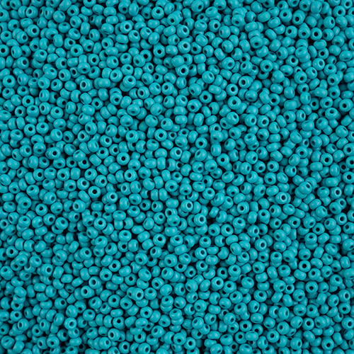 Preciosa Seedbead 10/0 - SB42139 Chalk PermaLux Dyed Teal Matt