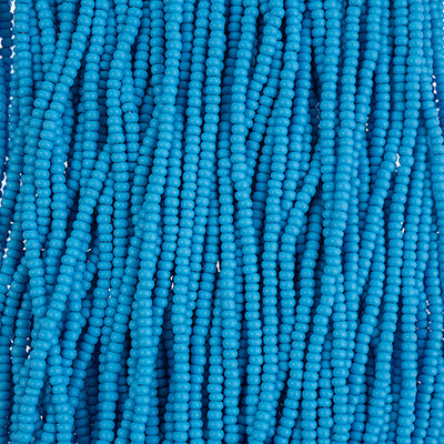 Preciosa Seedbead 10/0 - SB42140S Chalk PermaLux Dyed Dark Turquoise Matt Strung