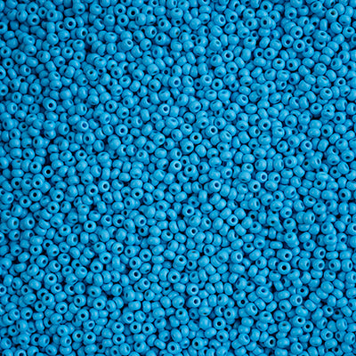 Preciosa Seedbead 10/0 - SB42140 Chalk PermaLux Dyed Dark Turquoise Matt