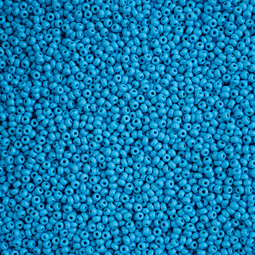 Preciosa Seedbead 10/0 - SB42140 Chalk PermaLux Dyed Dark Turquoise Matt