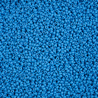 Preciosa Seedbead 10/0 - SB42141 Chalk PermaLux Dyed Light Blue Matt