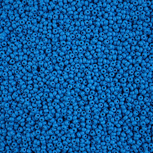 Preciosa Seedbead 10/0 - SB42142 Chalk PermaLux Dyed Blue Matt