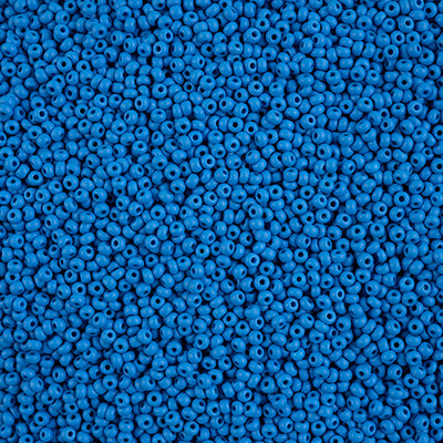 Preciosa Seedbead 10/0 - SB42142 Chalk PermaLux Dyed Blue Matt