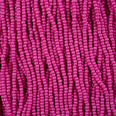 Preciosa Seedbead 10/0 - SB43114S Chalk Terra Intensive Pink Strung