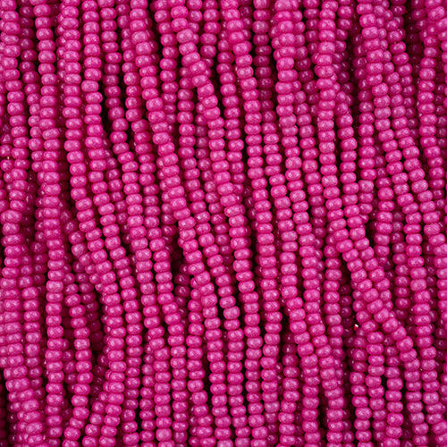 Preciosa Seedbead 10/0 - SB43114S Chalk Terra Intensive Pink Strung