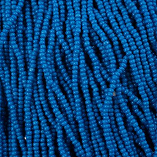 Preciosa Seedbead 10/0 - SB43117S Chalk Terra Intensive Blue Strung