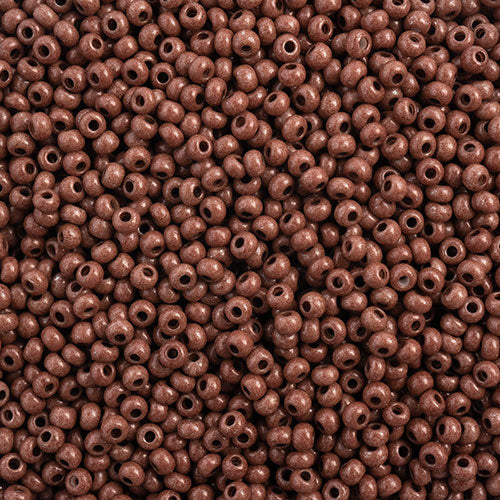 Preciosa Seedbead 10/0 - SB43120 Chalk Terra Intensive Dark Brown