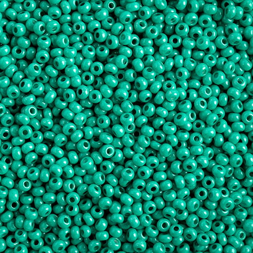 Preciosa Seedbead 10/0 - SB43121 Chalk Terra Intensive Dark Green