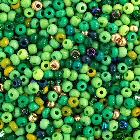 Preciosa Seedbead 8/0 - SB00100 Opaque Multi Mix Green