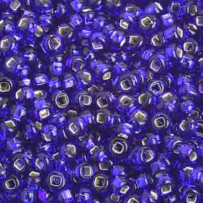 Preciosa Seedbead 8/0 - SB01009 Silverlined Royal Blue