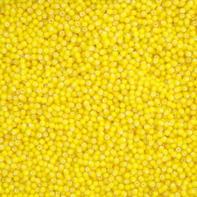 Preciosa Seedbead 8/0 - SB01422 Opaque White Hearts Yellow