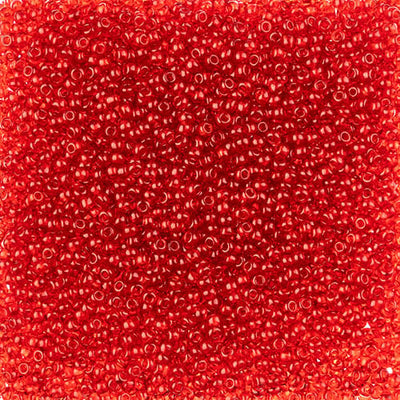 Preciosa Seedbead 8/0 - SB02340 Transparent Light Red df