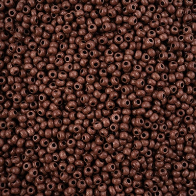 Preciosa Seedbead 8/0 - SB43120 Chalk Terra Intensive Dark Brown